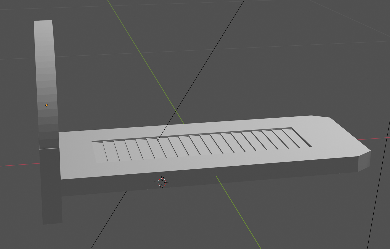 The Blender model of the fixture