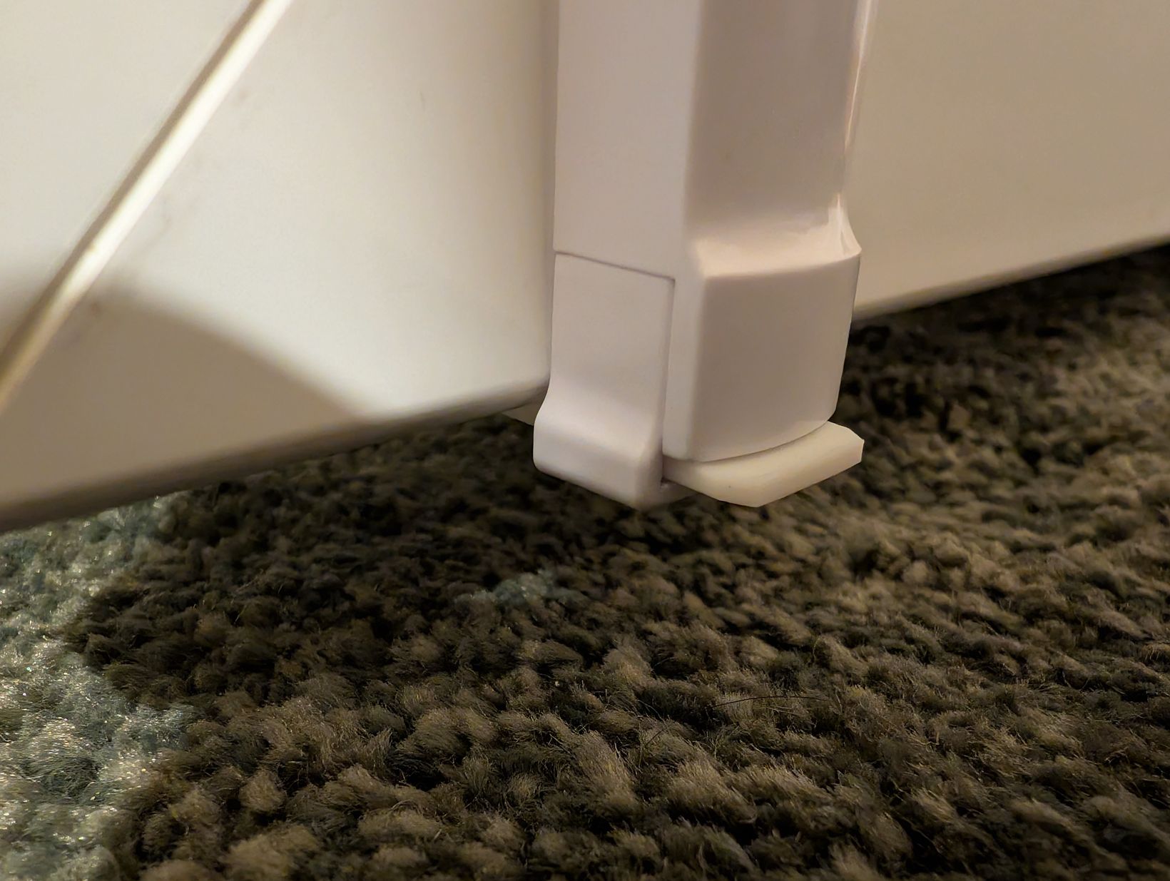 The printed fixture installed from the front